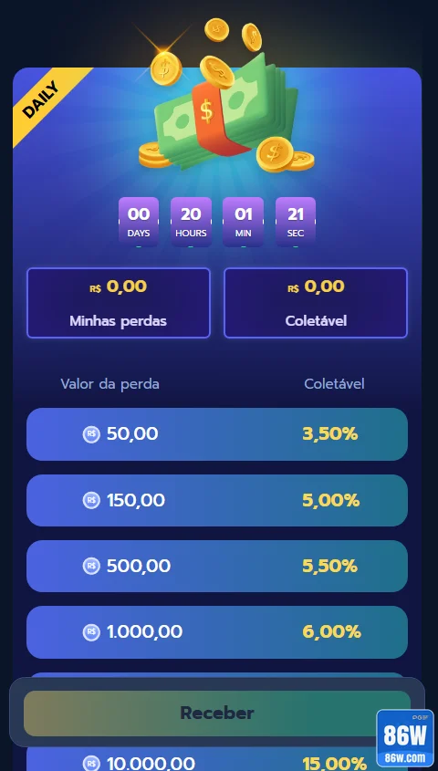 86w - app exclusivo - Interface do App